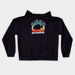 cute piranhas bites teeth gift women girls Kids Hoodie